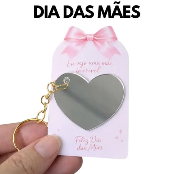50 Cards + Chaveiros Personalizados - Lembrancinha Mimo Brinde Cartão Rosa Laço