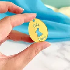 100 Tags Acrílica “Feliz Páscoa” - Páscoa para Embalagem Lembrancinha Confeitaria Evento Igreja