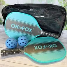 Kit Raquete De Pickleball 2 Raquetes 2 Bolinhas e 1 Bolsa Armazenamento Outdoor Esportivo