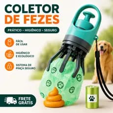 Coletor De Fezes Portátil Para Pets Pá Cata Caca Limpeza Fácil Higiênico Rápido