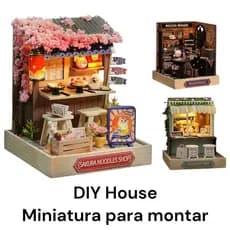 DIY House Mundo Em Miniatura Para Montar Kit Colecionável Hobby Presente Decorar Casinha Cenário
