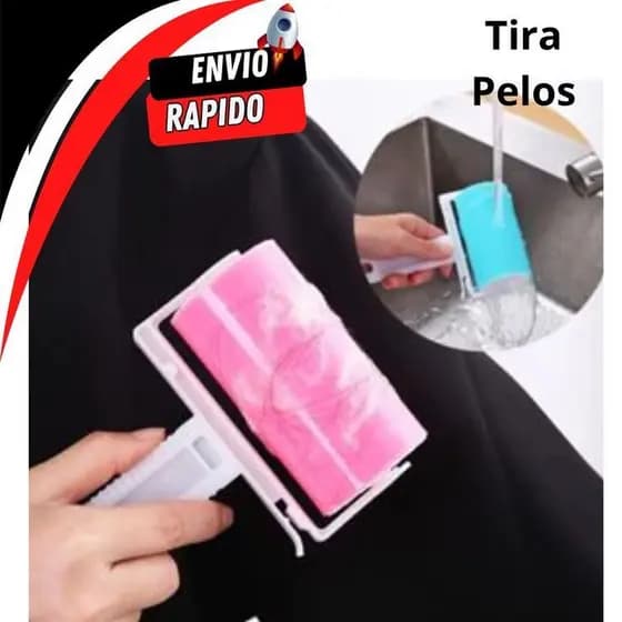 ROLO ADESIVO TIRA PELOS E PLUMAS DE ROUPAS E ESTOFADOS MATÉM IMPECÁVEIS!