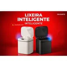 Lixeira 18L com Sensor Automático Inteligente Toque Cesto Lixo Banheiro Cozinha Escritório