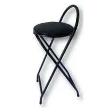 Banco Baixo Dobrável Articulável 70cm Cor Preto Confortável com Assento Estofado