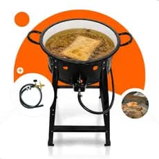 Fritadeira Industrial A Gás Tacho 14 Inox 5 Litros Cavalete