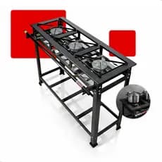 Fogão Industrial 3 Bocas 30x30 Alta Pressão a Gás Para Cozinha Gourmet Profissional Forte e Resistente