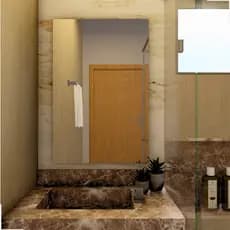 Espelho retangular lapidado kit instalação prática 90cm x 60cm Decorativo Grande Banheiro Quarto