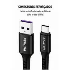 Cabo Tipo C USB Peining S14-3 Turbo Carga Rápida Dados Reforçado Android 6A