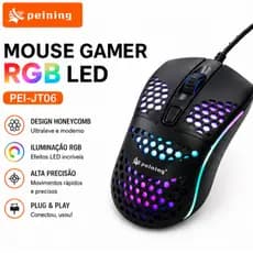 Mouse Gamer RGB Peining PEI-JT06 USB LED Honeycomb Leve Notebook PC Gamer