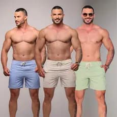 Short Masculino Linho Premium Verão Mauricinho Leve Com Bolso