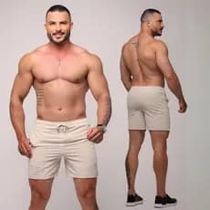 Short Bermuda Masculino Linho Premium Verão Slim Conforto Elegante