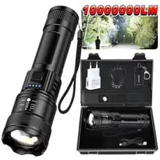 Lanterna super brilhante usb recarregável led tocha tática de longo alcance ao ar livre à prova dwaterproof emergência