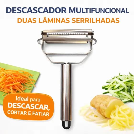 Descascador INOX Legumes Frutas Dupla Lâmina Móvel 2 Em 1/Descascador De Legumes Verduras Frutas
