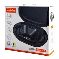 Fone de Ouvido Sem Fio A'GOLD PRO FN-B21A Bluetooth 5.4 IPX5