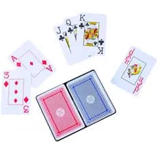 Kit Baralho Duplo Profissional Jogo 108 Cartas 100% Plástico Com Estojo Amigos E Familia