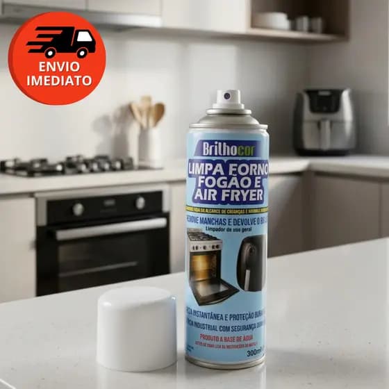 Limpa Forno Fogão Air Fryer Grelha 300ml — Limpeza Potente e Prática Kit 06/08/10/12