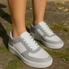 Tênis Feminino Caramelo Branco Casual Confortável Leve Solado Macio