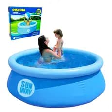 Piscina Inflável Redonda C/Borda Inflável Capacidade 1000L
