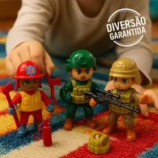 Boneco Militar Com Acessórios Sandstorm Policia   Exército