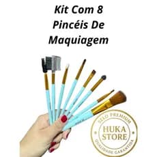 Kit com 8 Pinceis Para Maquiagem