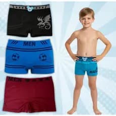 Kit 3/6/10/12 Cuecas Infanto Juvenil Microfibra Tipo Boxer Estampas Criança e Juvenil