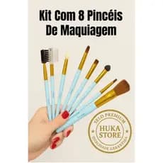 Kit 8 Pçs Pincéis De Maquiagem Profissional