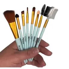Kit com 8 pinceis de maquiagem profissional escolha entre 3 cores