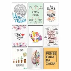 9 Quadrinhos Consultório psicológico Decorativas Psicologia
