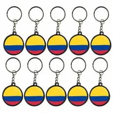 Kit 10 Chaveiros Colombia Bandeira Brinde Lembrancinhas