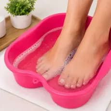 Bacia Rosa Pedicure Manicure Podologia Limpeza Relaxamento Escalda Pés