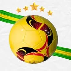 Bola de Futebol Campo Nº 5 Oficial Costurada Couro Sintético Infantil Juvenil Resistente