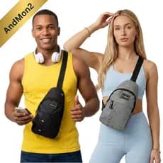 Bolsa Shoulder Bag Unissex De Peito Transversal De Costas Tiracolo Pochete Impermeável
