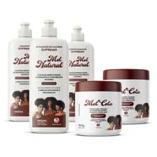 2 Mel Cola Trihair - 500g + Ativador Mel Natural + Shampoo Mel Natural e Condicionador Mel Natural