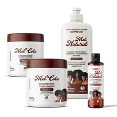 Combo Supremo da Trihair: 2 Mel Cola - 500g + Ativador Mel Natural + Óleo Nutritivo