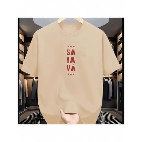 Camiseta Unissex Sarava Frase100 % Algodão