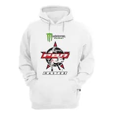 Moletom Masculino Blusa de Frio Com Capuz Bolso Canguru Equipe PBR Rodeio