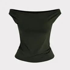 Blusa Ombro a Ombro Feminina Estilosa Elegante Suplex Premium  Casual Trabalho Social  Verão