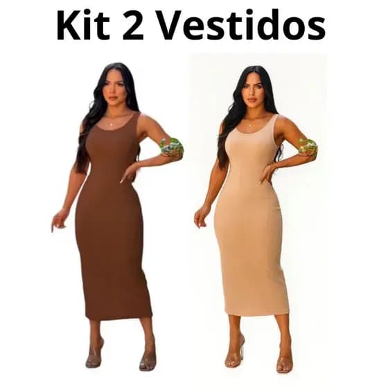 2 Vestido Anarruga Midi  Elegante Festa  Sofisticado Moda Feminina Vestido para Casamento Formatura Jantar Evento