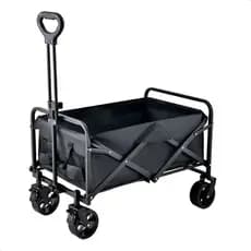 Carrinho Dobrável Portátil Camping 100kg Preto Multiuso Praia Picnic Prático Feira