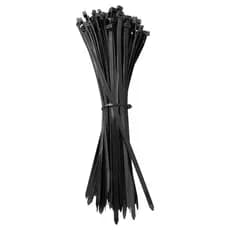 Kit 100 Unidades Abraçadeira De Nylon 200MM X 3.6MM Enforca Gato 20 cm Preto Pequena