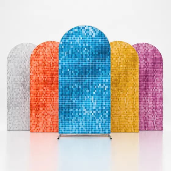 Capa Painel Romano Lantejoula Brilhante Tecido Helanca Veste Facil Com Elastico 1,00x2,00m Decoracao Festa Eventos Premi