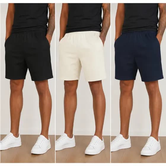 Short Masculino Moletinho Premium Casual Confortável com Bolsos P ao GG