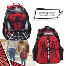 Mochila Mala Bolsa Creche Menino Aranha Super Spider Homem Infantil Escolar