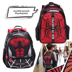 Mochila Mala Costas Escolar Grande Infantil Menino Masculina Aranha Super Spider Homem 16 Polegadas