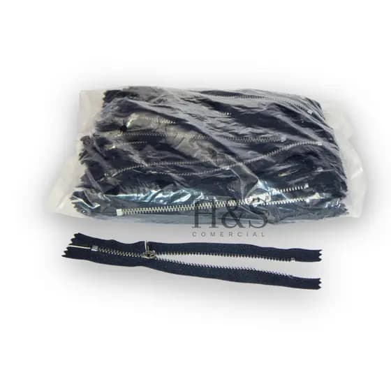 Zíper Preto Em Metal 15cm 50pc Para Calça Saia Bolsa Estojo fantasia carteira