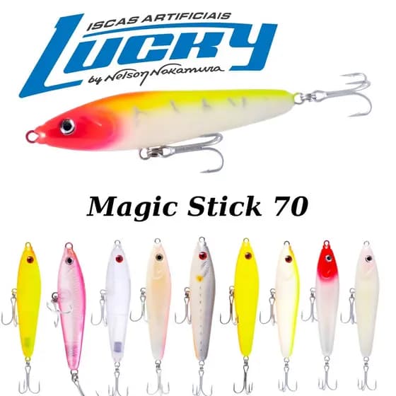 Isca Artificial Magic Stick 70 Nakamura - Novas Cores Holograficas