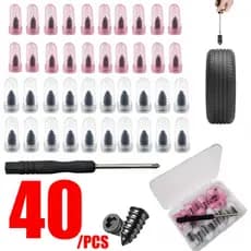 kit 40 unidades parafuso para reparo rápido de pneu furado