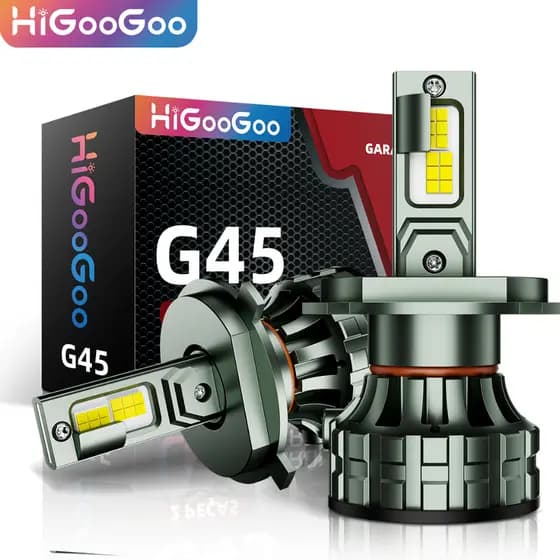 HiGooGoo G45 Par 22000LM H4 Carro Led Lâmpadas Brilhantes Alta/Baixa e Neblina Faróis LED 9V-40V Dois Anos