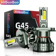 HiGooGoo G45 Par 22000LM H4 Carro Led Lâmpadas Brilhantes Alta/Baixa e Neblina Faróis LED 9V-40V Dois Anos