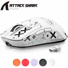 Atack Shark X3 PAW3395 Mouse Leve Para Jogos Sem Fio Tri-Modo 26K DPI PAW3395 PC/Laptop/Win/Mac